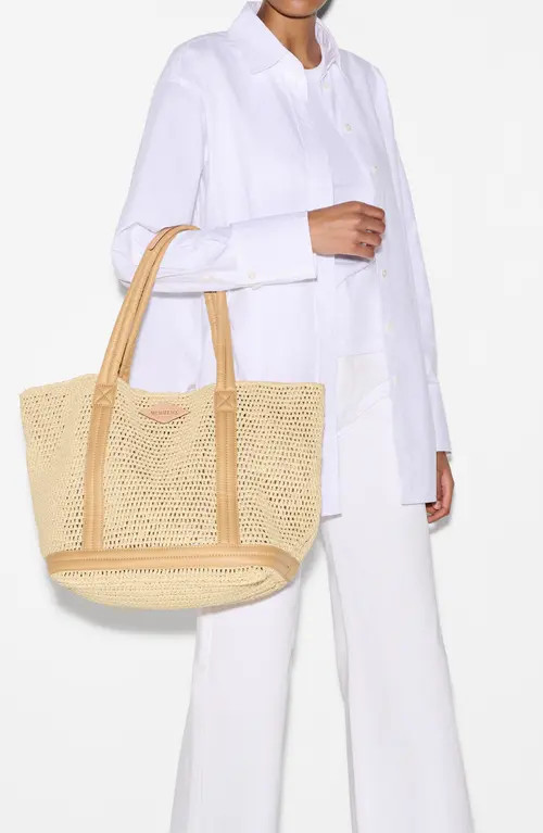 MZ Wallace Medium Crochet Tote in Camel at Nordstrom | Nordstrom