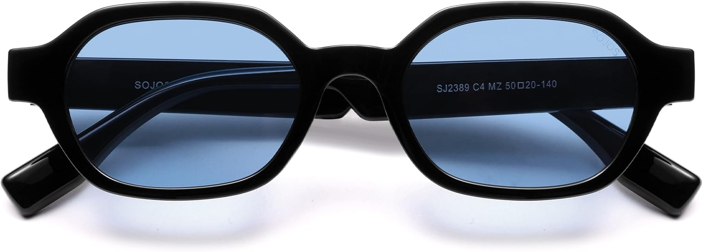 SOJOS Retro Polarized Hexagon Sunglasses for Women Men, UV400 Trendy Rectangle 70s 80s 90s Shades... | Amazon (US)