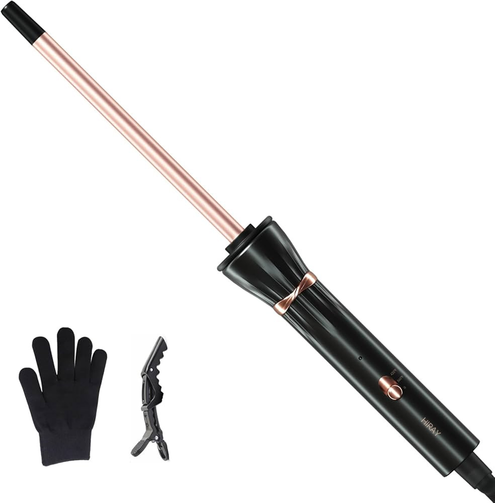 HIRAY 3/8 Inch Curling Iron,9mm Tiny Curling Wand,Ceramic Small Barrel Curling Iron with Adjustab... | Amazon (US)