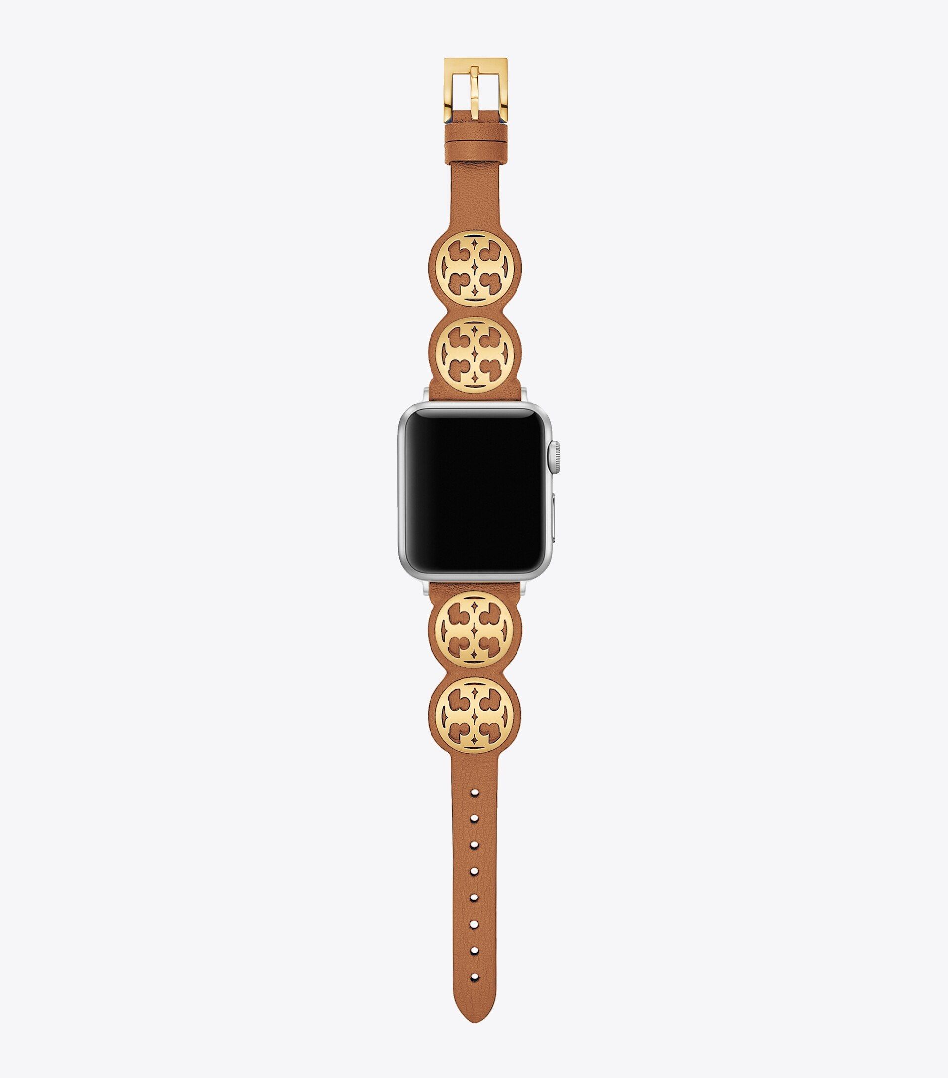 Miller Band For Apple Watch®, Luggage Leather, 38 MM – 40 MM | Tory Burch (US)