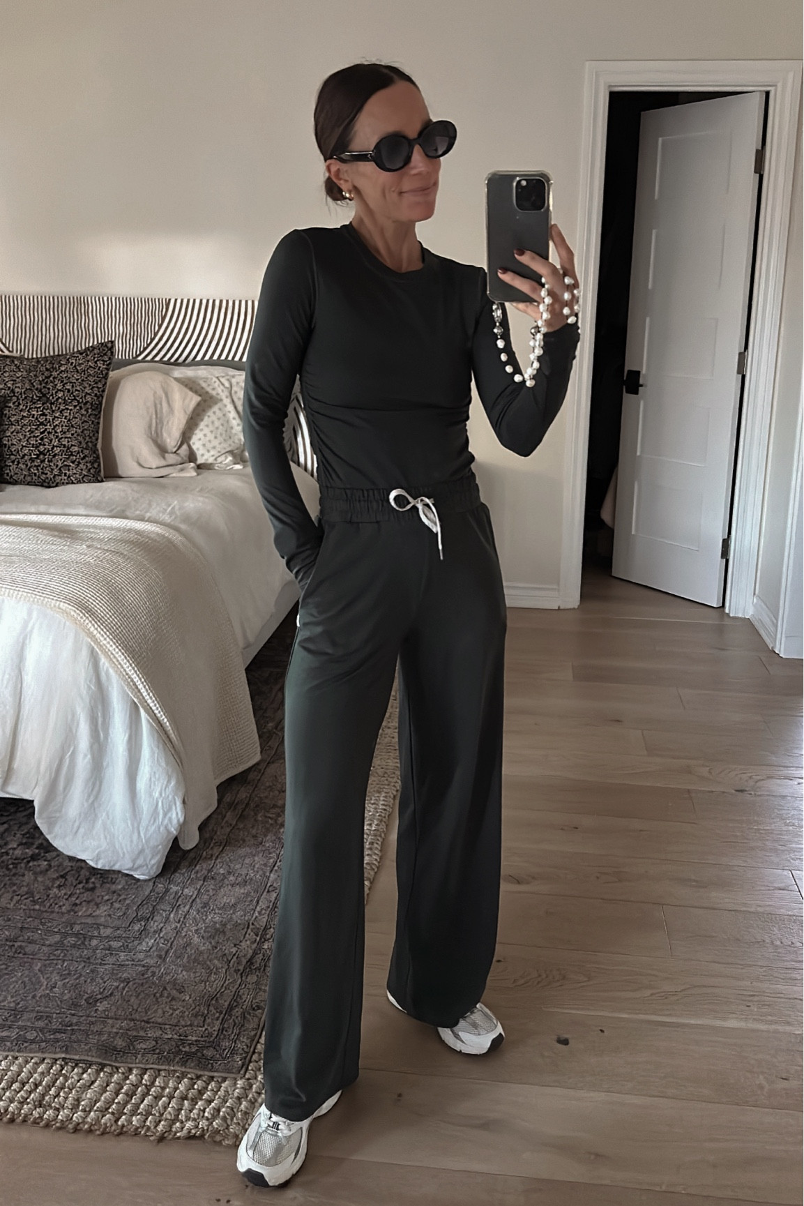 Aspen colored set - perfect for any fall activity 
Wearing it tonight (with a coat) for a late night sporting activity 
Wearing the short size in pants and they’re short gal friendly (Xs) 

#LTKOver40