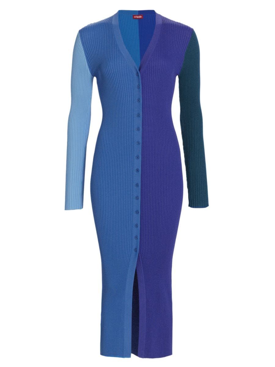 Staud Shoko Colorblocked Midi-Dress | Saks Fifth Avenue