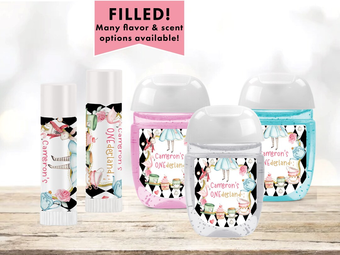 Alice Adventures in Wonderland Tea Party Onedrealnd 1st High Tea Cups Rabbit Lip Balms Chap Stick... | Etsy (US)