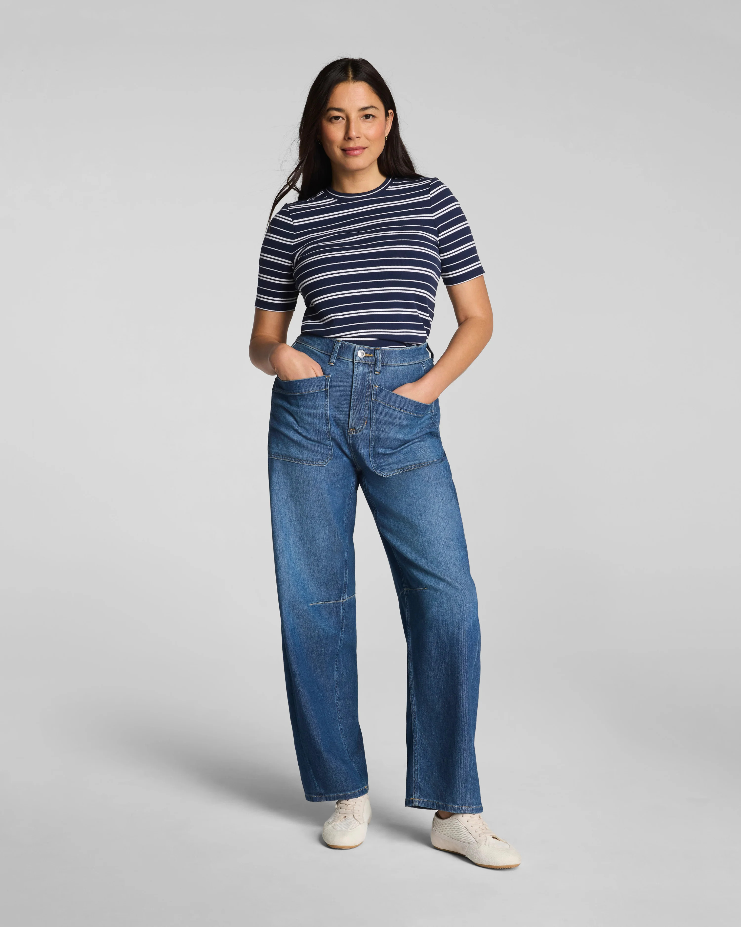 SPANXsupersmooth™ Authentic 360 LightweightUtility Barrel Leg Jeans | Spanx