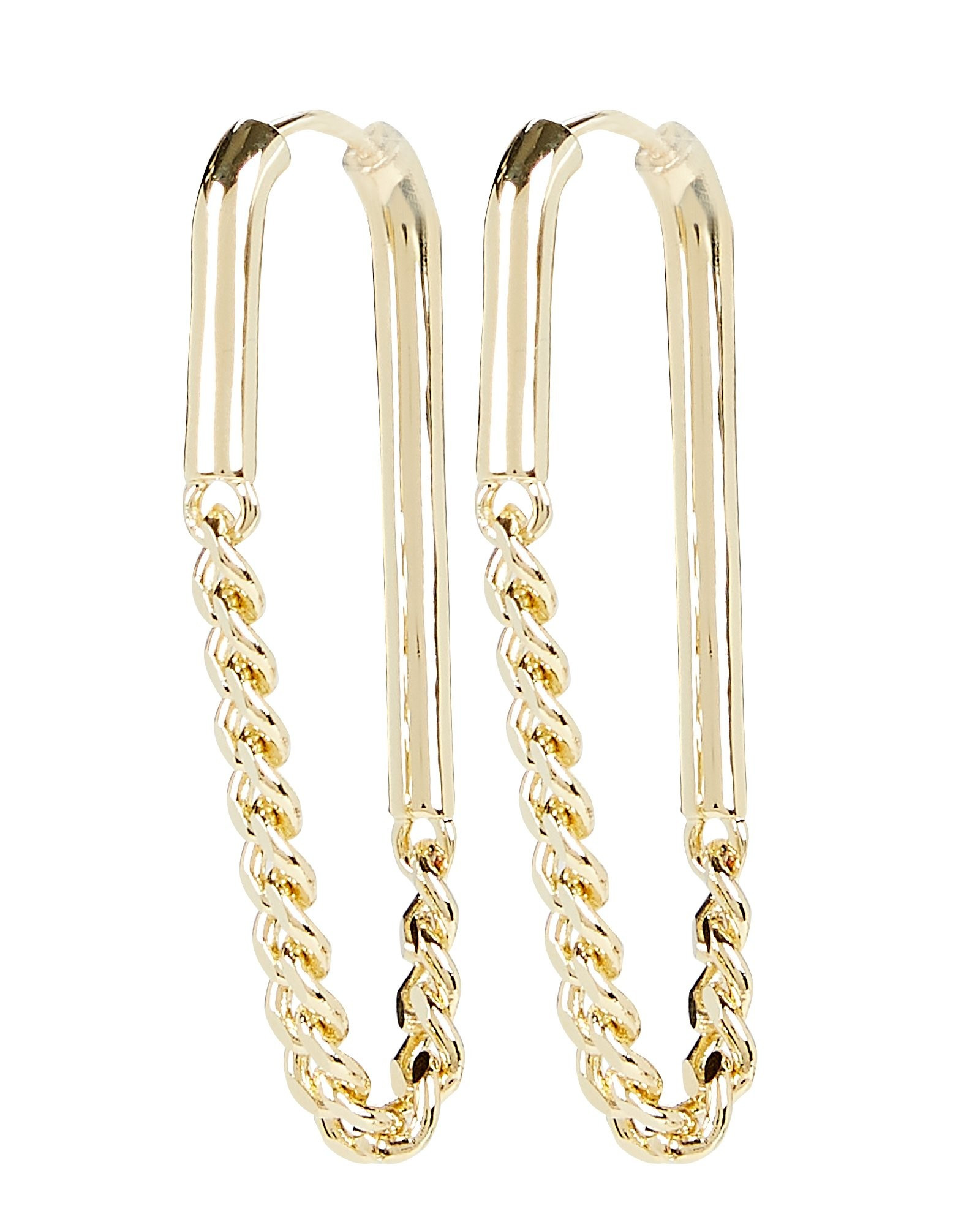 Oval Chain Link Hoop Earrings | INTERMIX