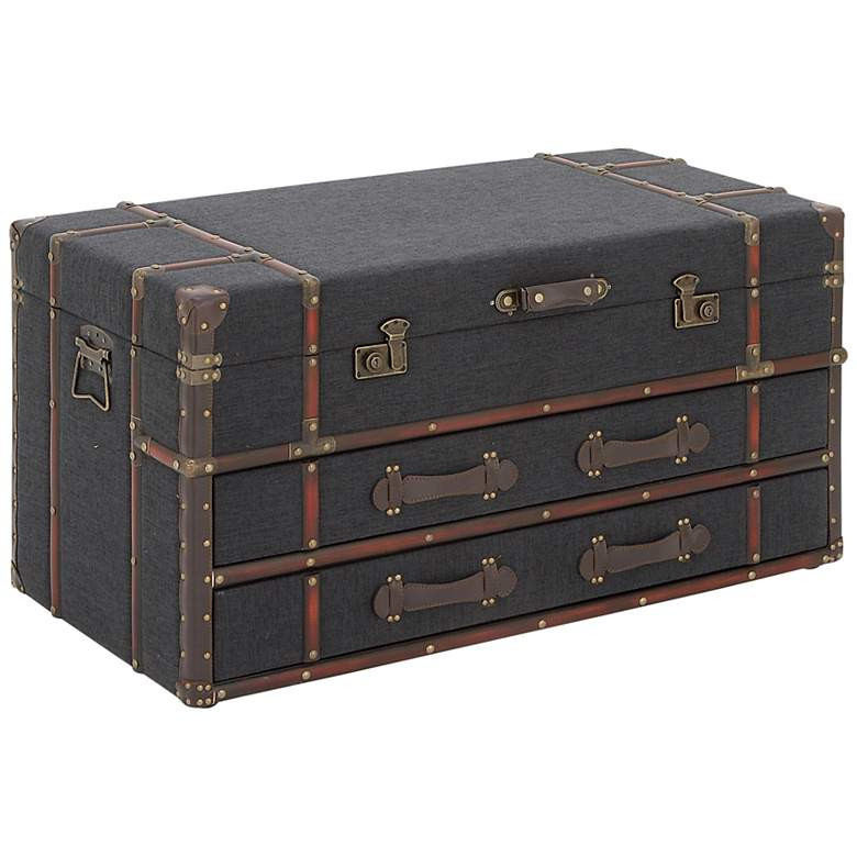 Marina 40" Wide Dark Navy Blue 2-Drawer Coffee Table | Lamps Plus