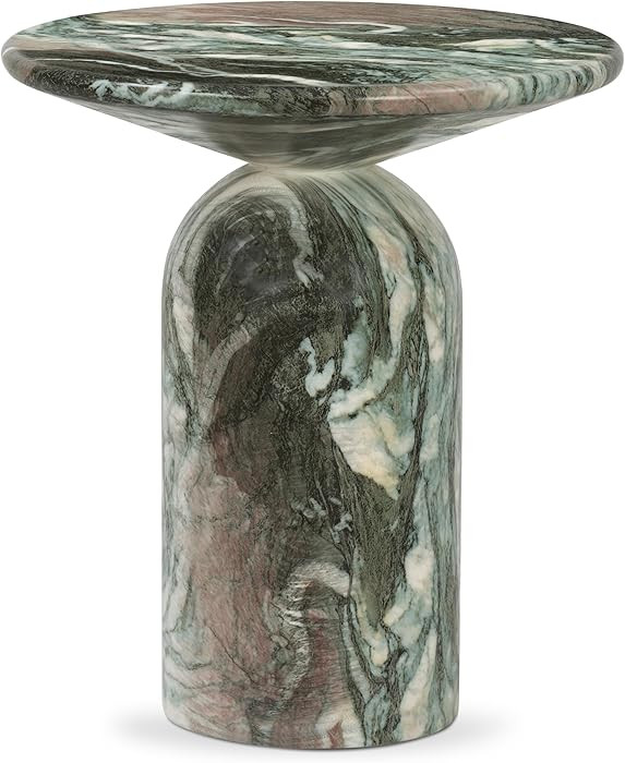 Poly & BARK Wels End Table – Reinforced Resin with Faux Marble Finish – Green – Modern Acce... | Amazon (US)