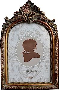 SIKOO Vintage 5x7 Picture Frame Antique OrnateTable Top and Wall Mounting Photo Frame with High D... | Amazon (US)