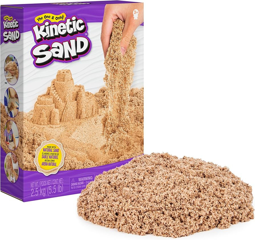 Kinetic Sand, 5.5lb (2.5kg) Natural Brown Bulk Play Sand for Arts and Crafts, Sandbox, Moldable S... | Amazon (US)