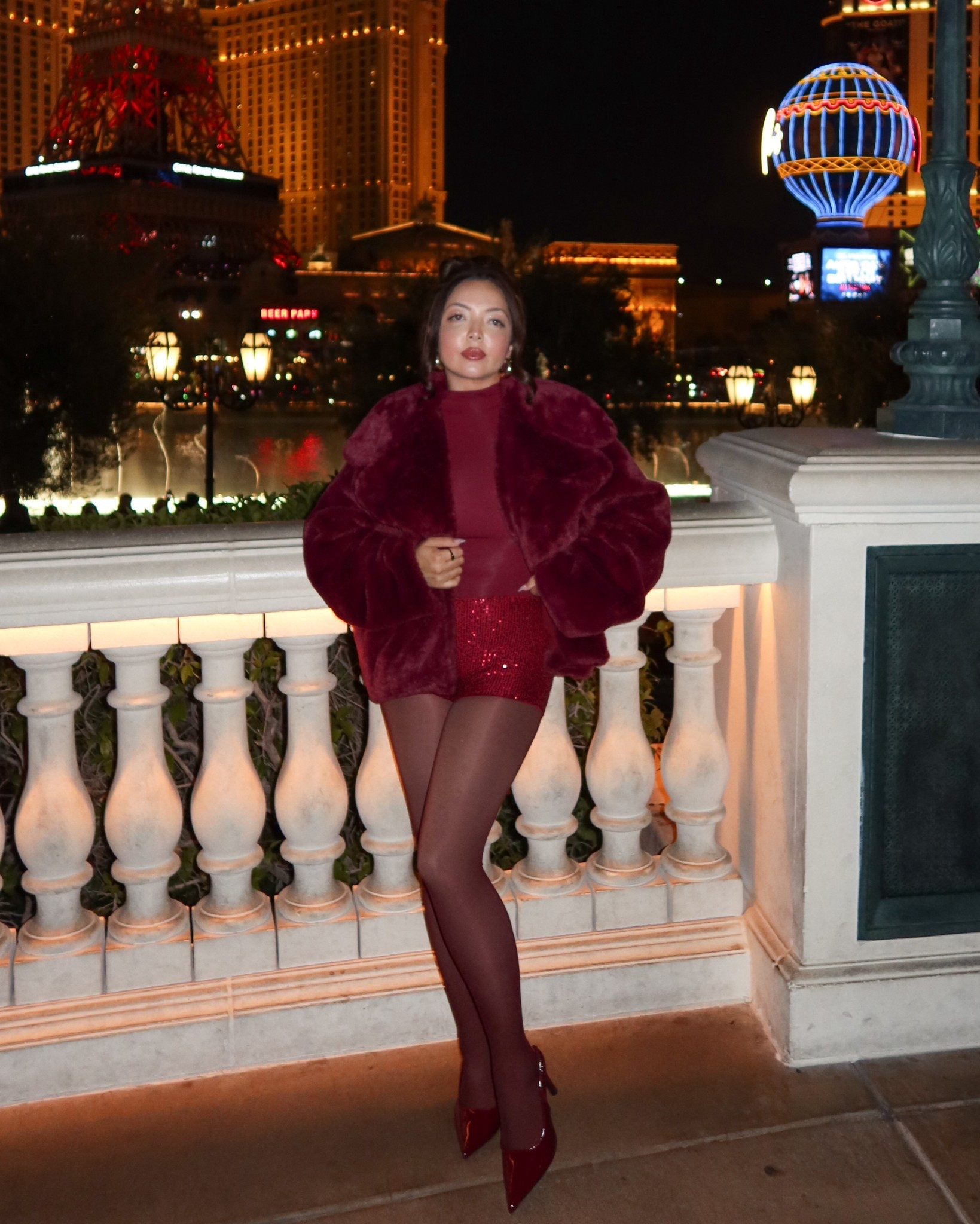 All burgundy moment - burgundy coat, burgundy fur coat. 

#LTKFindsUnder100 #LTKSaleAlert #LTKootd