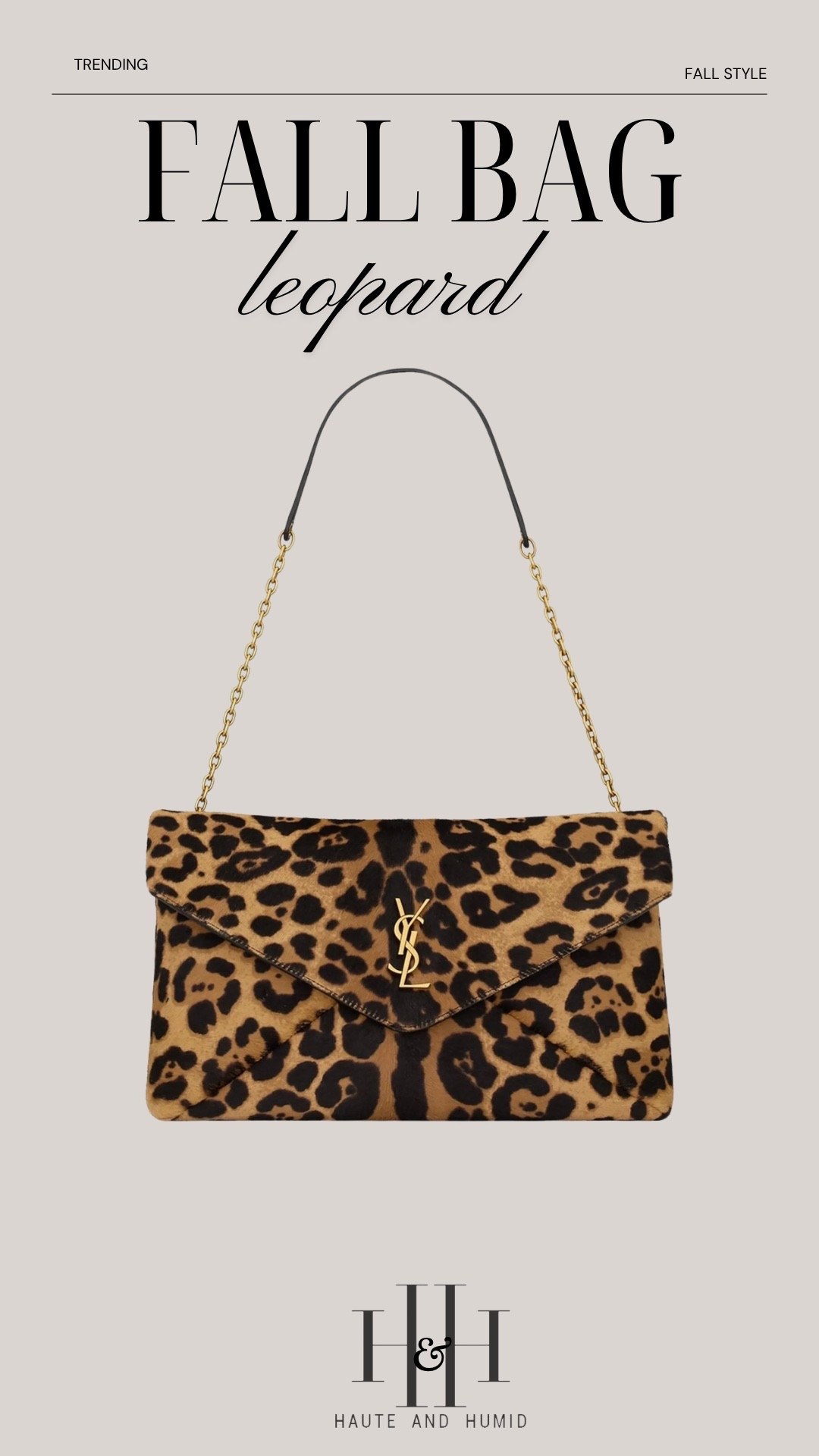 I’m not a huge bag person but these two are on my list! The YSL leopard is finally back in stock. I love the size and shape. 
The Gucci bucket bag is the perfect neutral and comes in multiple sizes. I personally like the med