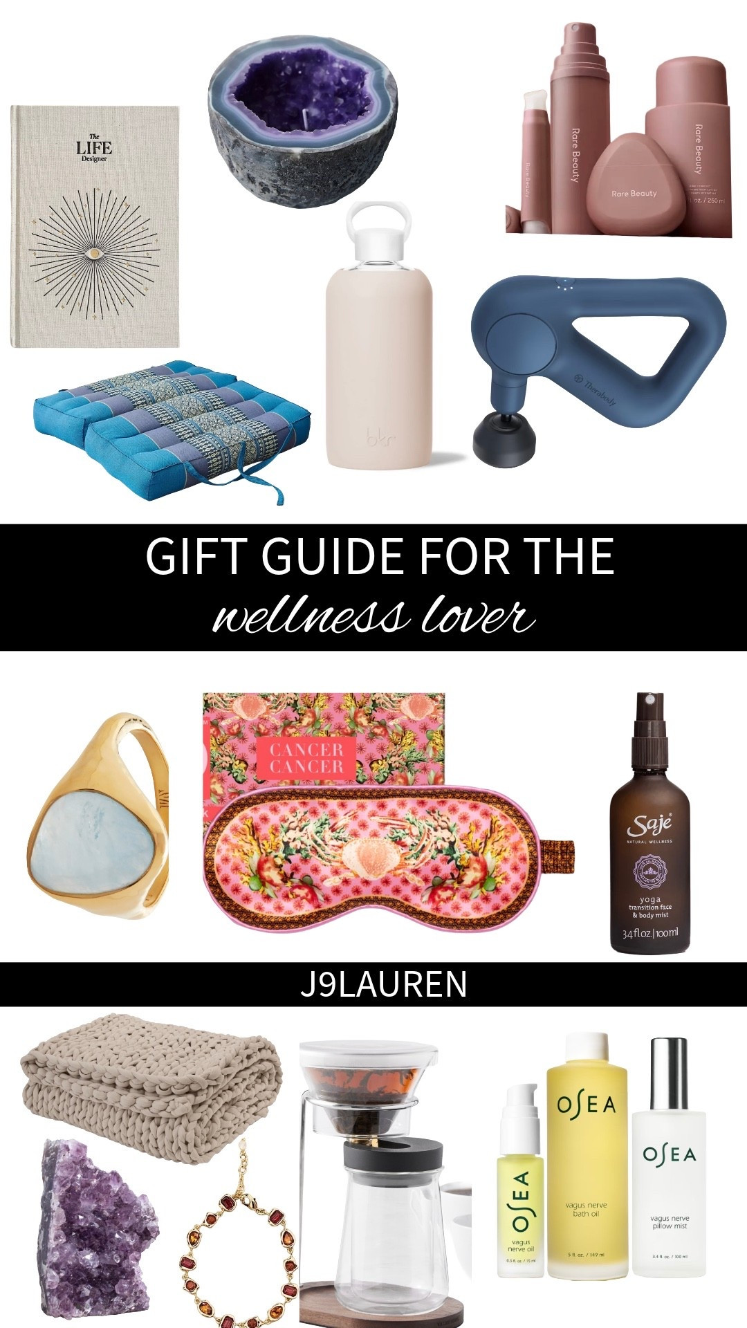 🌿 Gift Guide for the Wellness Lover

Looking for gifts that inspire self-care, mindfulness, and overall well-being? 

These picks are thoughtful, practical, and perfect for anyone who loves wellness.

Aromatherapy Diffuser & Essential Oils: Create a calming atmosphere with lavender, eucalyptus, or citrus blends.

Self-Care Subscription Box: Curated wellness goodies delivered monthly -
think candles, teas, and skincare.

Yoga & Meditation Accessories: Cushions, bolsters, or guided journals to support mindfulness and relaxation.

High-Quality Water Bottle: Stay hydrated in style with a durable, reusable bottle.

Fitness & Recovery Tools: Foam rollers, massage guns, or resistance bands for body care and movement.

Wellness Books or Journals: Tips, inspiration, and prompts for mindful living.

Herbal Teas & Teaware: A cozy ritual for relaxation and self-care.

Sleep & Relaxation Aids: Weighted blankets, silk eye masks, or calming sound machines.

Healthy Snacks & Supplements: Thoughtful, nourishing treats to fuel body and mind.

Gift Card to Wellness Experiences: Spa, meditation class, or wellness retreat for an extra touch of self-care.

🌿 These gifts are all about balance, mindfulness, and making wellness feel special every day.

#wellnessgifts #giftguide #selfcaregifts #mindfulness #wellnesslifestyle #ltkfinds #wellnesslover #relaxationtools #selfcareeveryday #healthandwellness

wellness gifts | gifts for wellness lover | self care gifts | mindfulness tools | aromatherapy | yoga accessories | fitness recovery | healthy lifestyle | wellness subscription | relaxation gifts