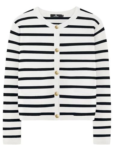 LILLUSORY Women's Striped Cardigan Sweaters Fall Oufits Clothes Fashion Trendy Long Sleeve Tops C... | Amazon (US)