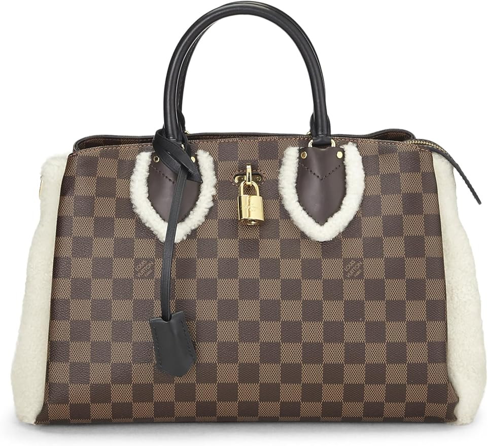 Amazon.com: Louis Vuitton, Pre-loved Black Damier Ebene Shearling Normandy, Black : Amazon Luxury | Amazon (US)
