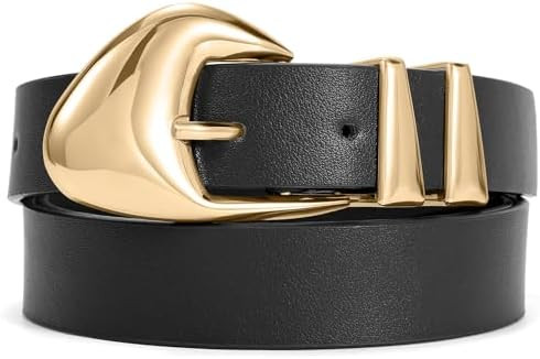 XZQTIVE Women's Leather Belts for Jeans Dress Pants Black Brown Belts for Women Ladies Waist Belt... | Amazon (US)