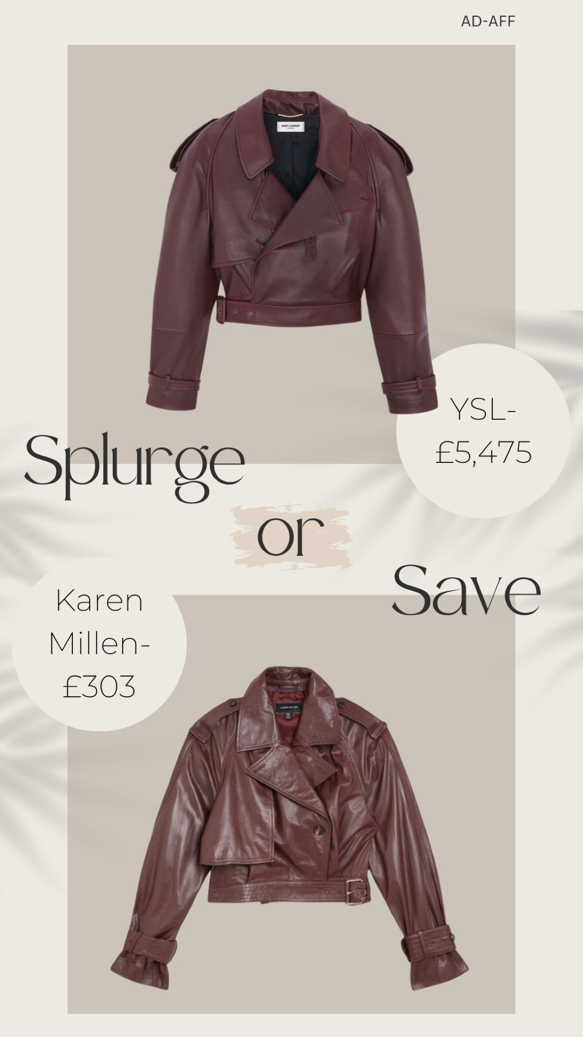 SPLURGE OR SAVE 
Saint Laurent leather jacket dupe 🤍

#LTKstyletip #LTKsalealert #LTKFind