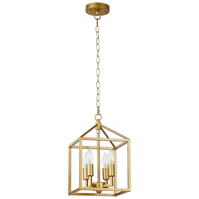CO-Z 4-Light Gold Modern/Contemporary Rectangle Led Hanging Pendant Light | Lowe's