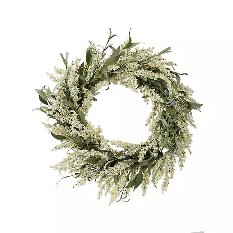 New! Cream Flowering Millet Grass Wreath | Kirkland's Home