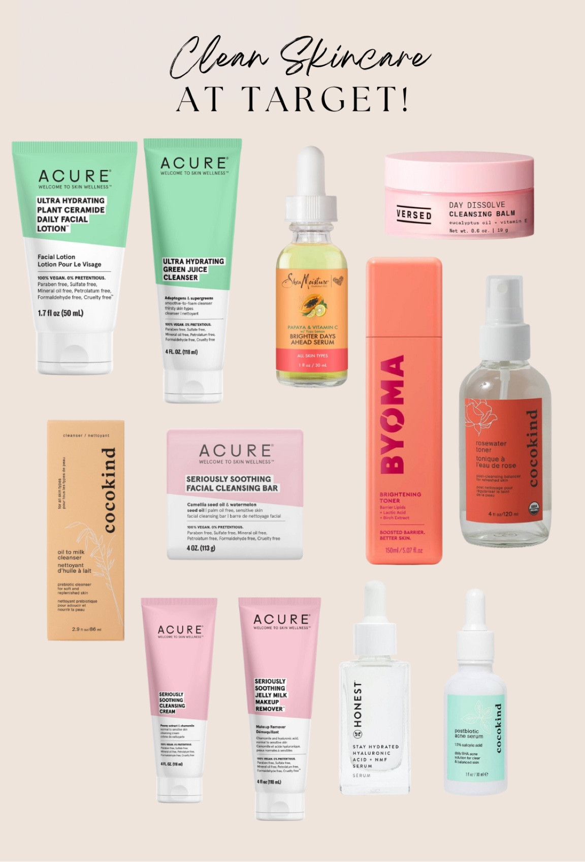 Clean skincare at target!!! Budget friends clean skincare you can find at target! Clean beauty!! 

#LTKFindsUnder50 #LTKBeauty #LTKFamily