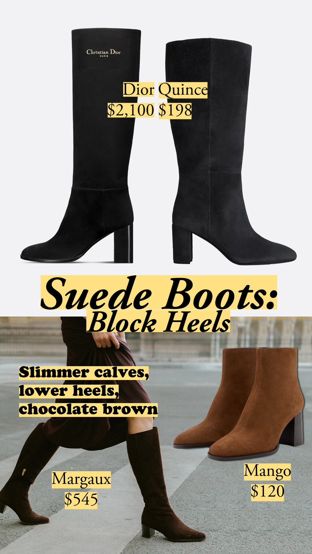 Suede Boots Block Heels | M.Gemi | Aeyde | Margaux | Madewell | Mango | Sale alert | Styletips 👢
 

 #LTKGiftGuide #LTKootd #LTKSaleAlert