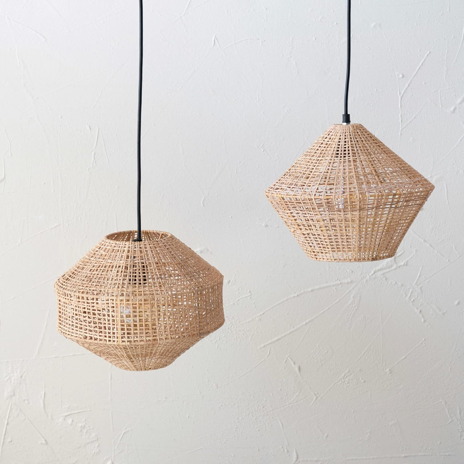 Bloomingville Creative Co-Op Handwoven Rattan Ceiling Light, Natural, 12" L x 12" W x 9" H | Amazon (US)