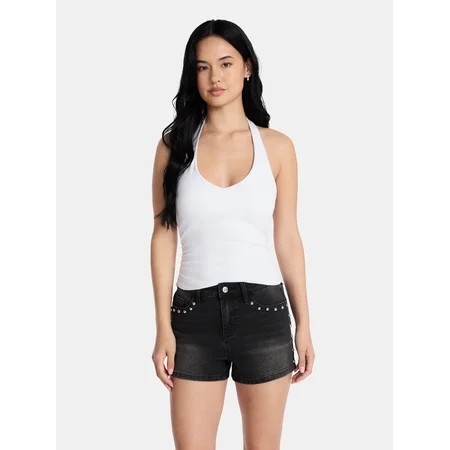 Madden NYC Women’s Sleeveless Halter Top, Sizes XXS-XXL | Walmart (US)