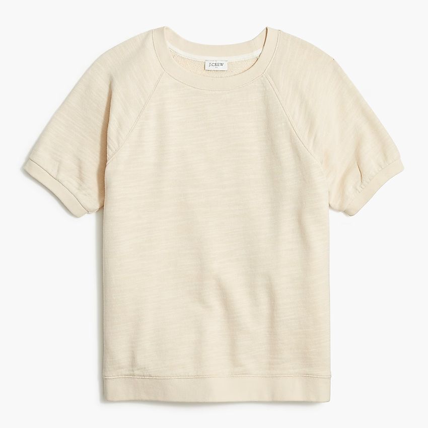 Short-sleeve cotton terry sweatshirt | J.Crew Factory