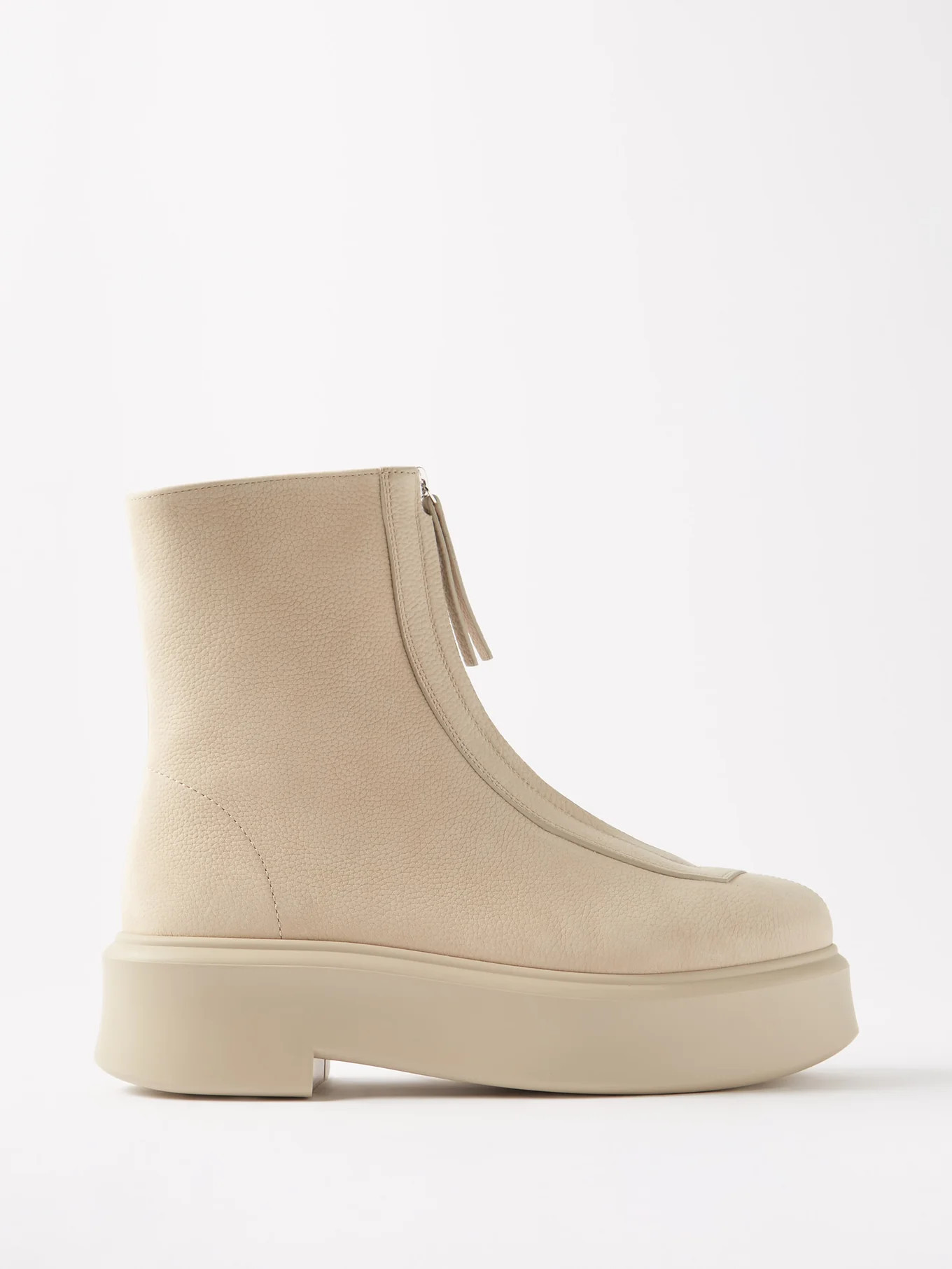 Front-zip grained-leather boots | Matches (UK)