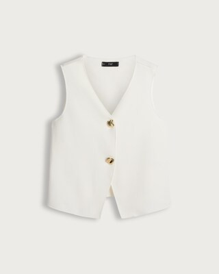 F&F Sleeveless Two Button Waistcoat in Cream | Tesco F&F