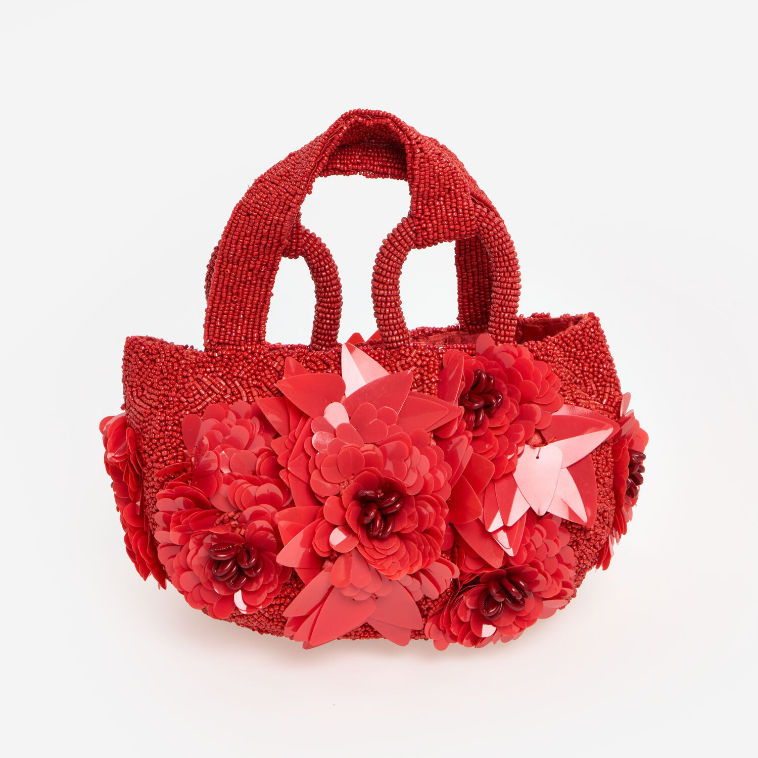 Red Floral Beaded Mini Grab Bag | TK Maxx