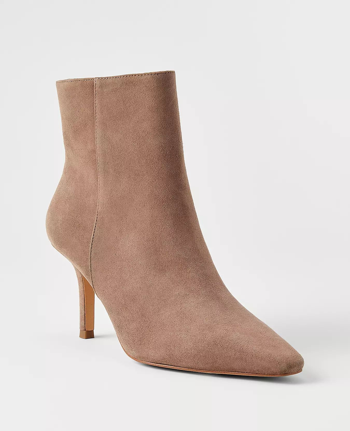 Suede Stiletto Heel Booties | Ann Taylor (US)