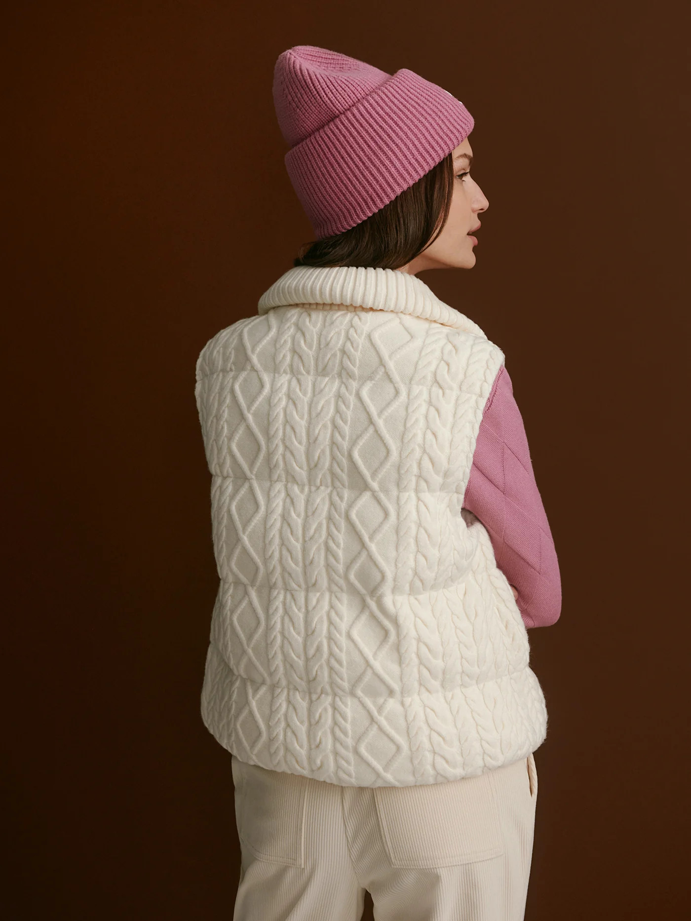 Irina Cable-Knit Gilet | Varley US