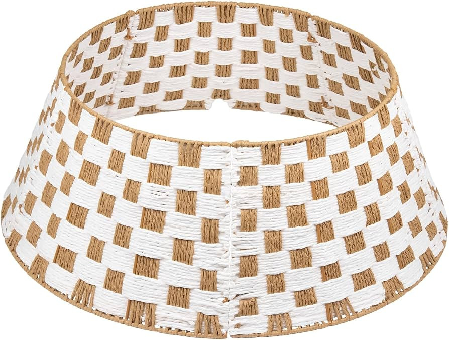 Christmas Tree Collar – Decorative Wicker Woven Basket Box Base Cover for Christmas Tree Decora... | Amazon (US)