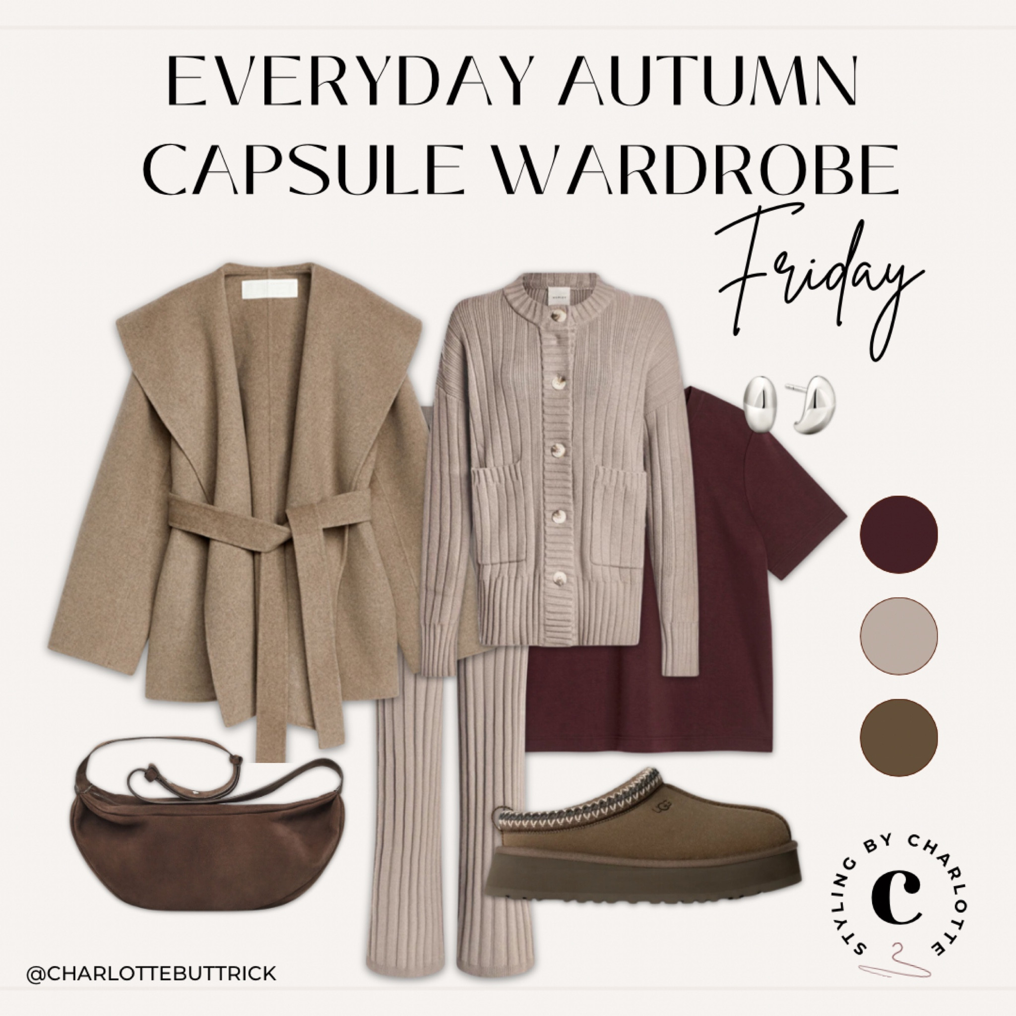 A week of autumn outfit ideas from a fall capsule wardrobe 🧦✨🤎🍂 FRIDAY

casual school run outfit, knitted set, wool coat, Ugg tazz, burgundy top, brown suede bag 

#LTKautumn #LTKeurope #LTKuk
