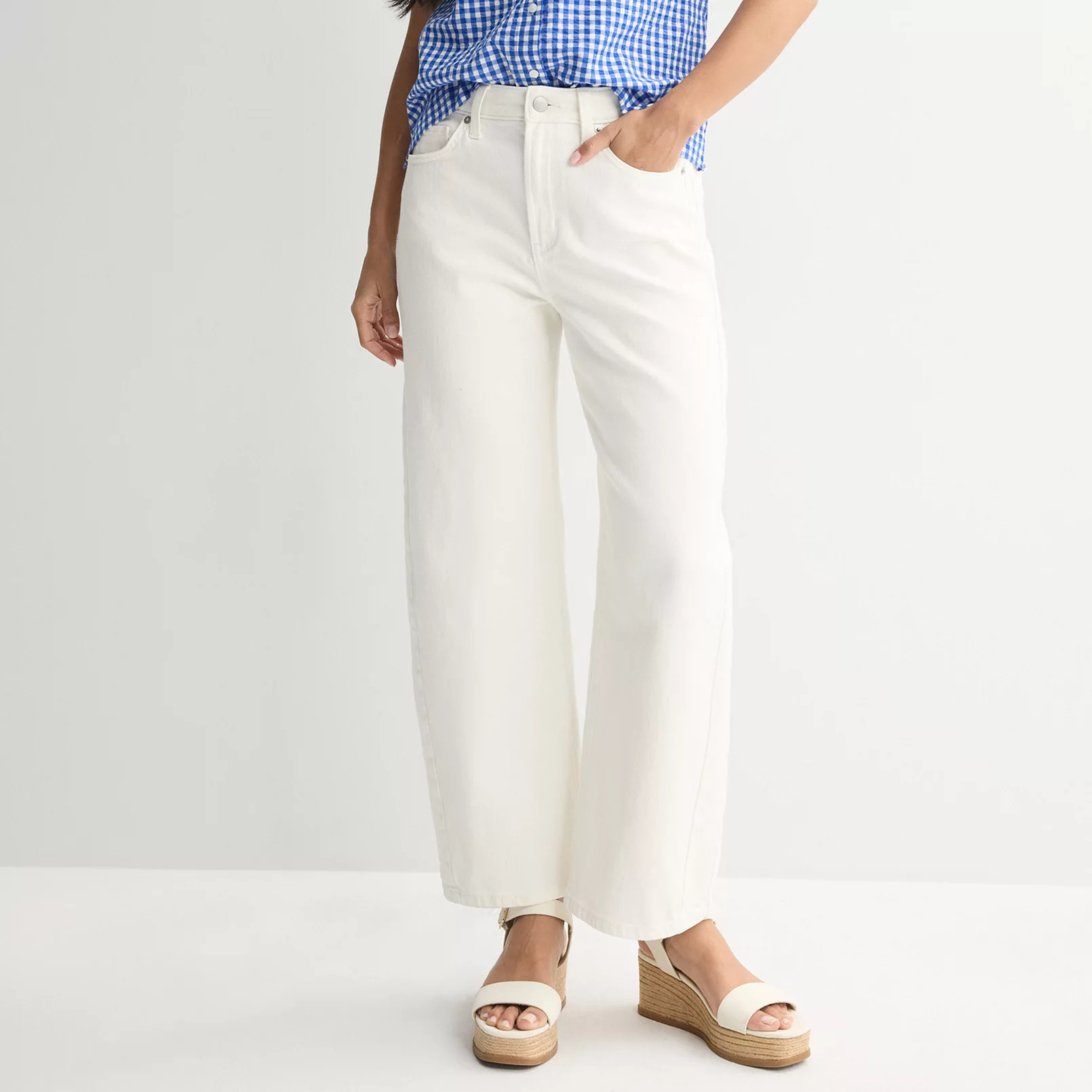 Women's Sonoma Goods For Life® High Rise Barrel Ankle Jeans | Kohl's
