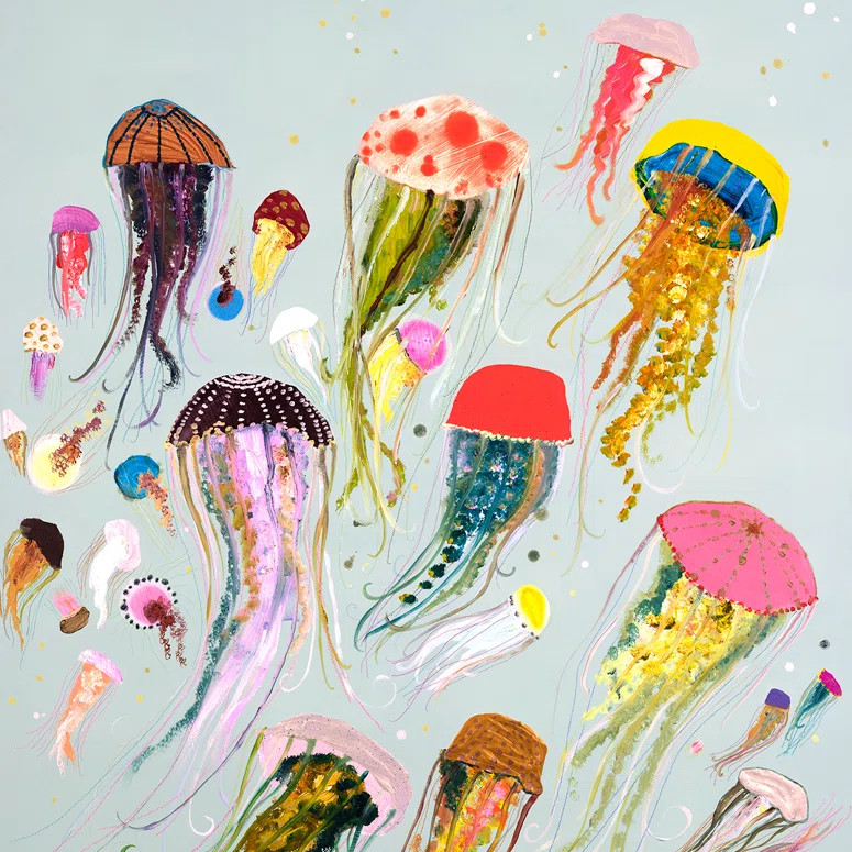 GreenBox Art " GreenBox Floating Jellyfish " by Eli Halpin & Reviews | Wayfair | Wayfair North America