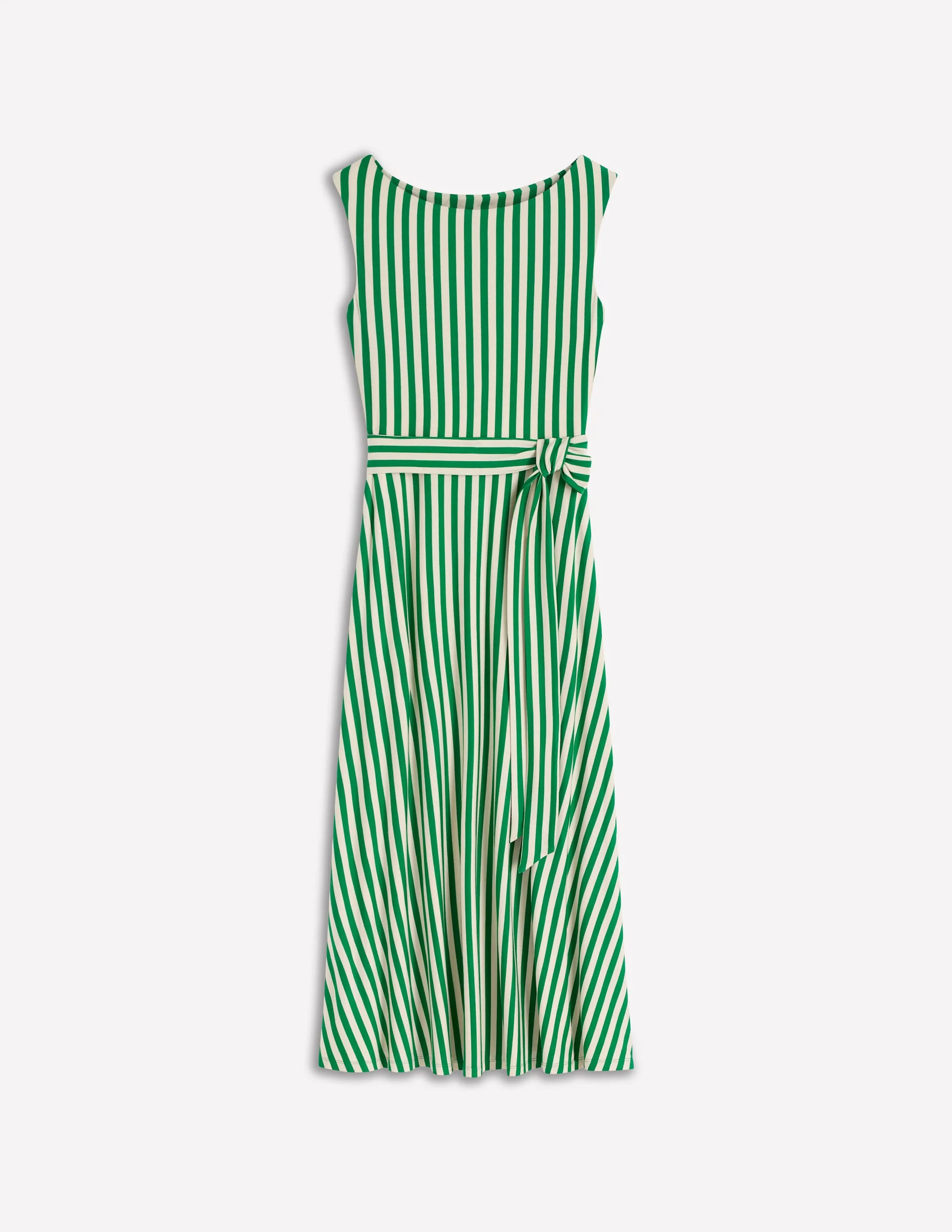Tamsin Jersey Midi Dress-Fresh Green and Ivory Stripe | Boden (US)