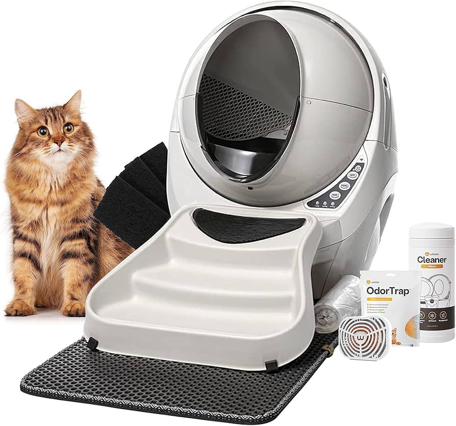 Whisker Litter-Robot 3 Connect Pro Bundle (Beige) Includes Litter-Robot 3, Litter Trap Mat, Fence... | Amazon (US)