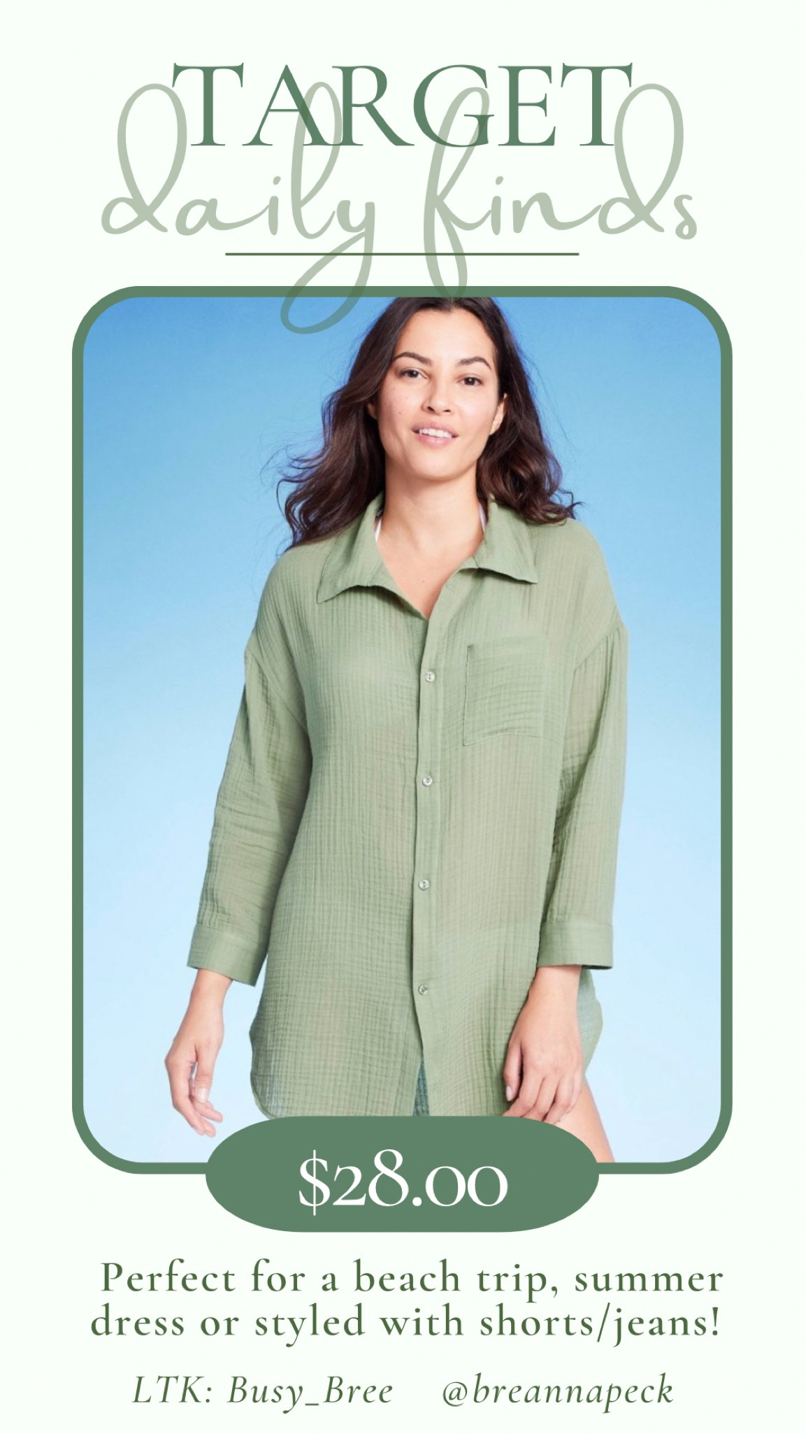 Linen button up shirt dress perfect for the beach, summer, vacation and warm spring day 

#LTKswim #LTKSeasonal #LTKfamily