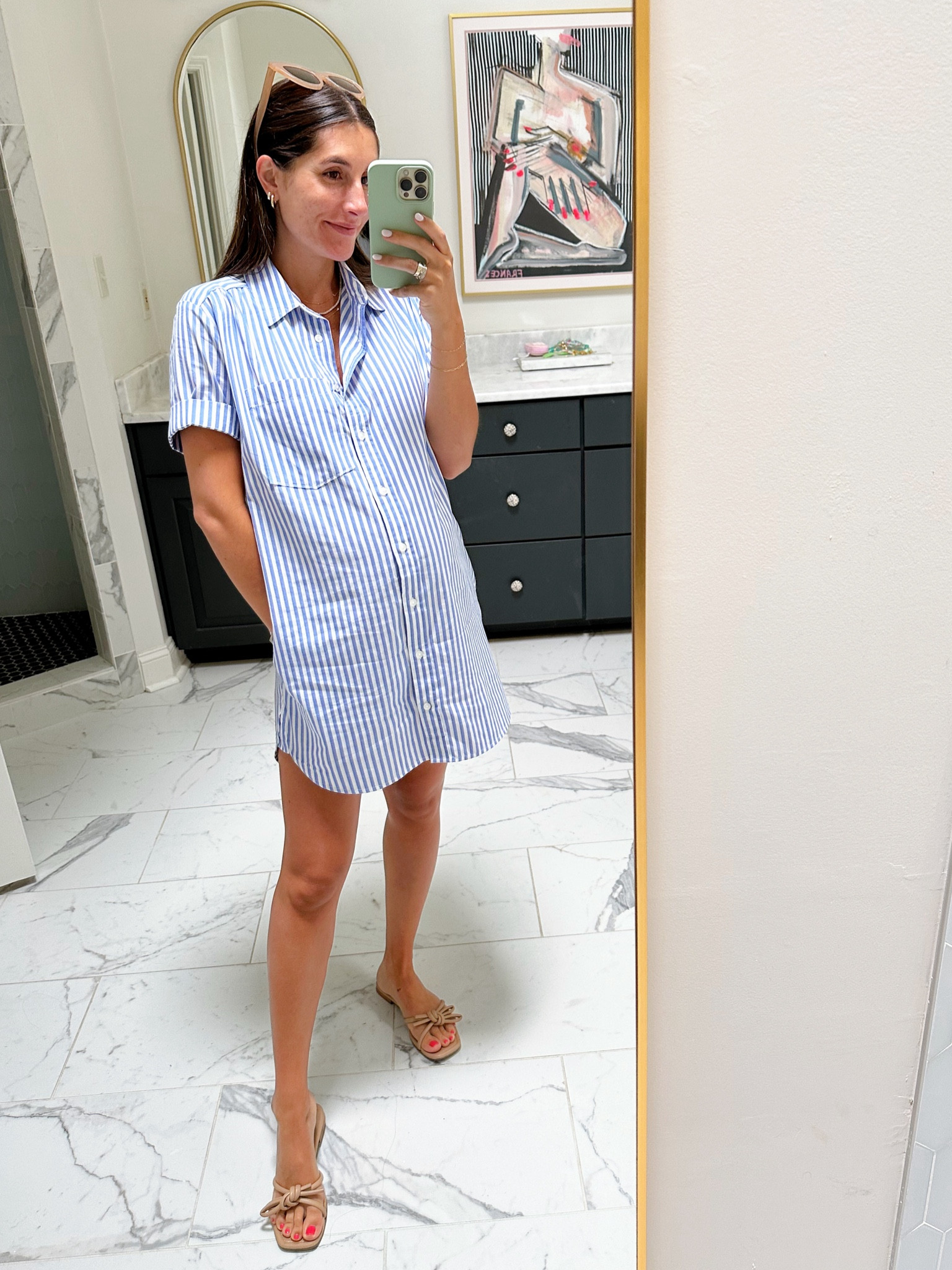 OOTD! 38 weeks pregnant 🥵 

Wearing an xs in the dress! 

#LTKBump #LTKFindsUnder100 #LTKSeasonal