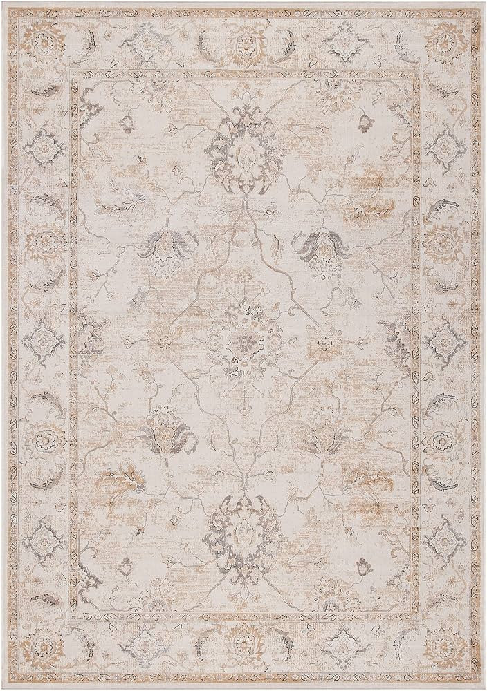 Safavieh Atlas Collection Area Rug - 5'3" x 7'7", Ivory & Beige, Vintage Oriental Distressed Desi... | Amazon (US)