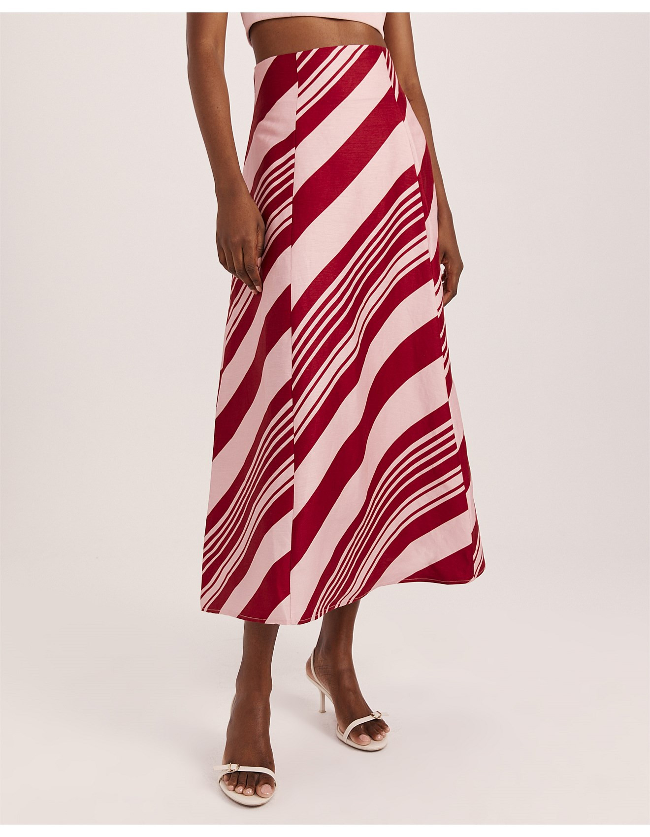LA BELLE STRIPE MIDI SKIRT | David Jones (Australia & New Zealand)