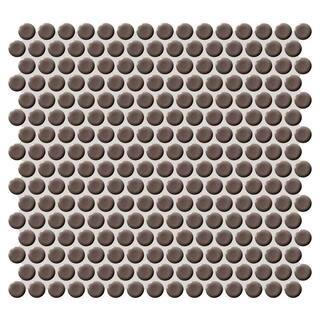 Daltile Restore Saddle Brown 12 in. x 12 in. Glazed Porcelain Penny Round Mosaic Tile (10 sq. ft.... | The Home Depot