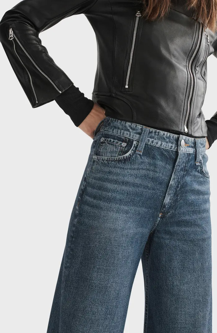 Miramar Sofie Printed Denim High Waist Wide Leg Pants | Nordstrom