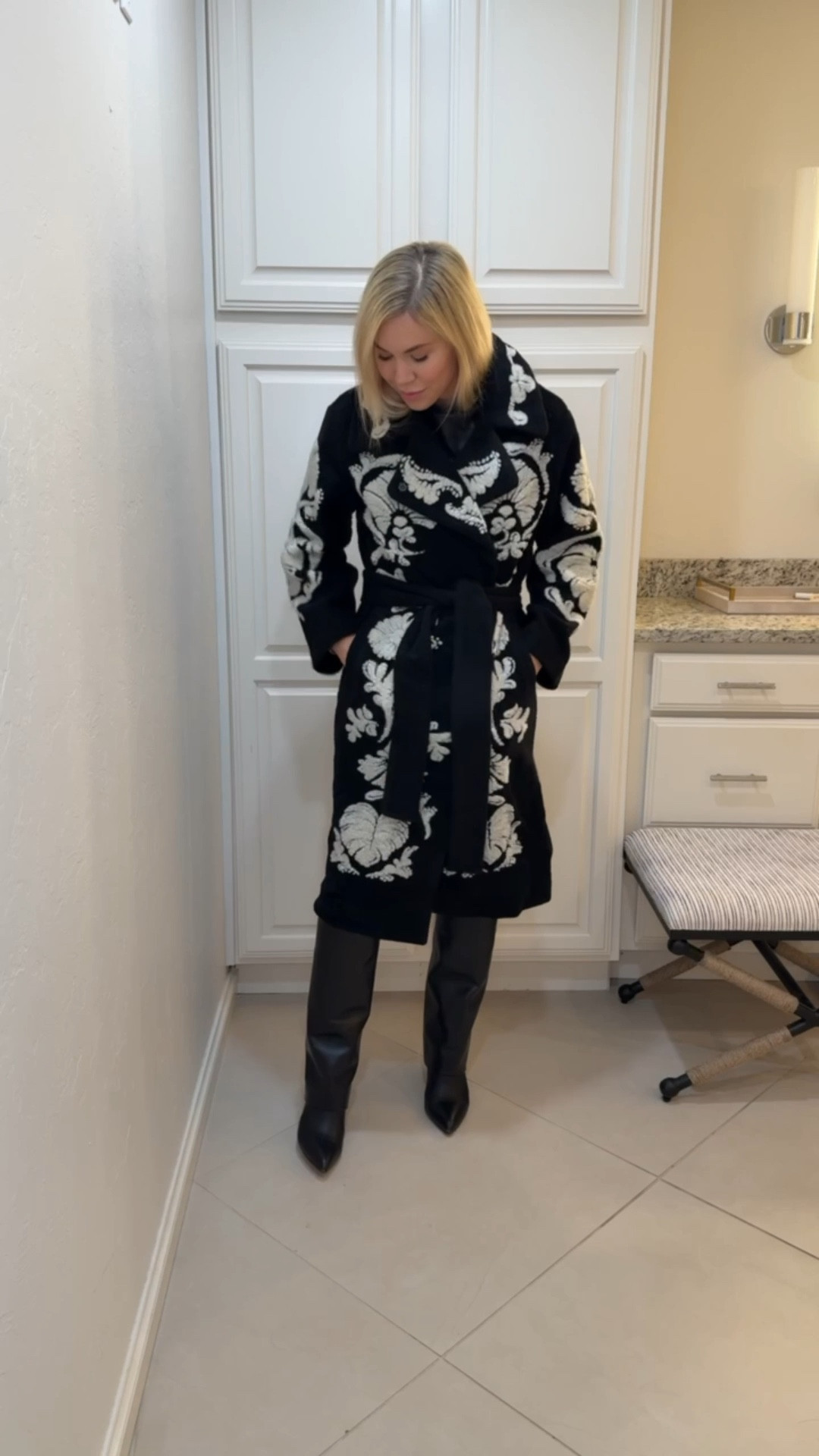 This year’s version of last year’s Farm Rio coat is EVEN BETTER!!
Winter Outfit 