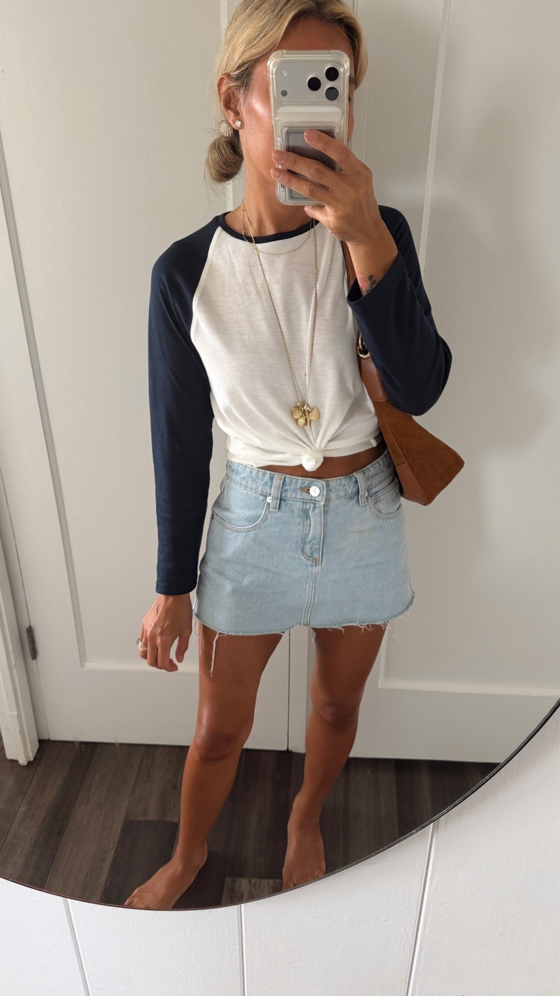 Wearing -xs tee and 24 skirt