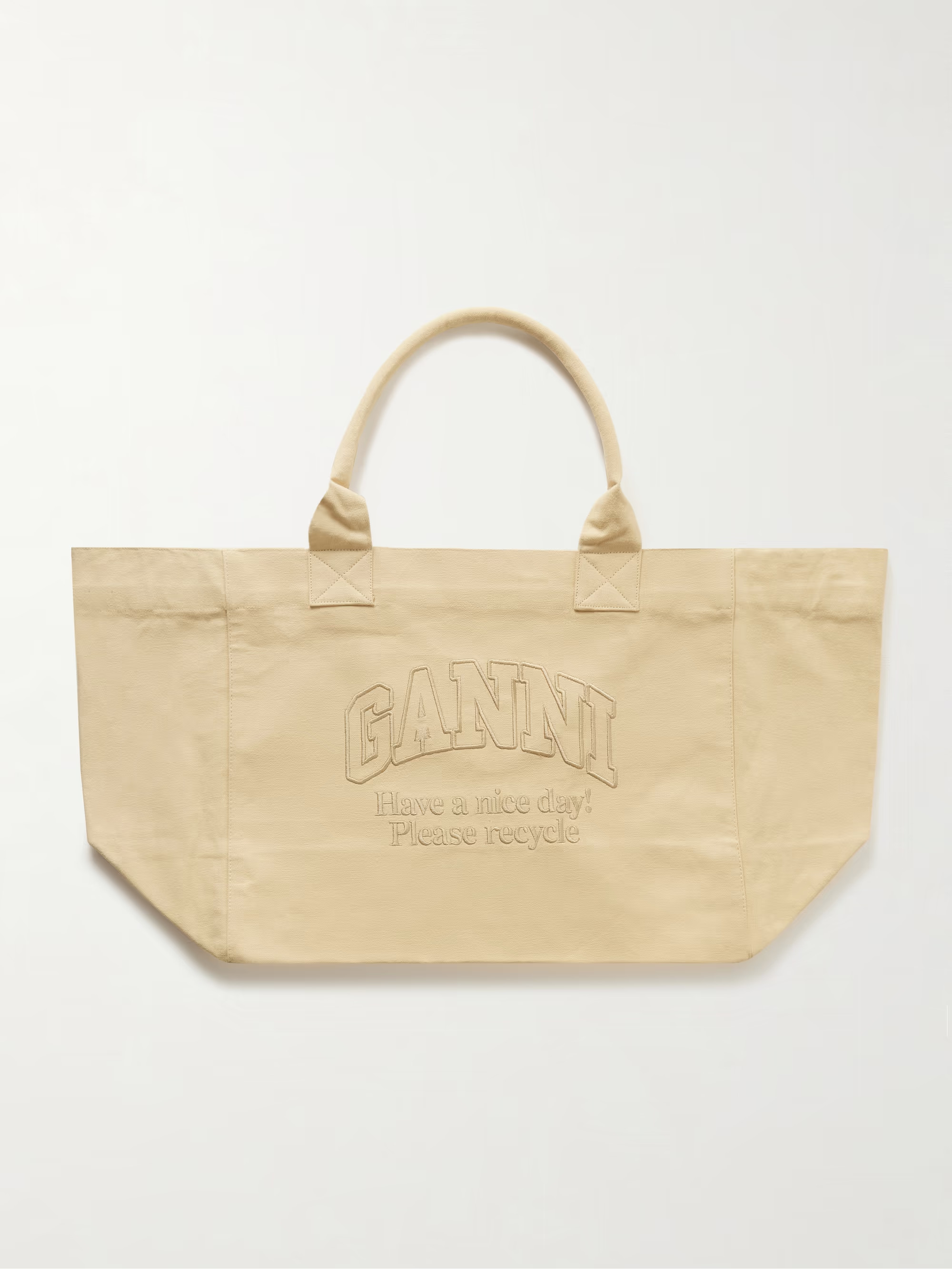 + NET SUSTAIN Shopper XXL embroidered recycled-cotton canvas tote | NET-A-PORTER (US)