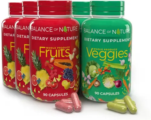 Balance of Nature Whole Fruit and Vegetable Blend Dietary Supplement Capsules Three Pack in None at Nordstrom | Nordstrom