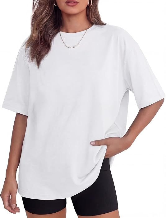 GAYHAY Oversized Tshirts for Women - Spring Summer Workout Clothes Short Sleeve Tops Crew Neck Te... | Amazon (US)