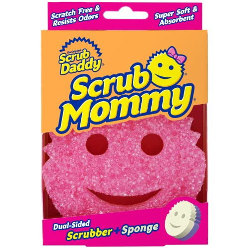 Scrub Daddy Dual Sided Texture Changing Sponge/Scrubber - Super Absorbent Sponge Side - Scrub Mommy (Pink) - 1 Count | Amazon (US)